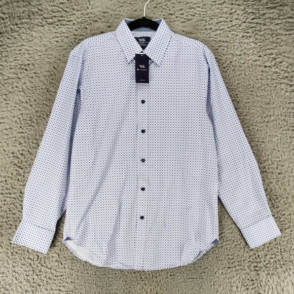 WRK Shirt Mens 15.5 Blue Long Sleeve Button Up Dress *NWT* - Picture 1 of 10